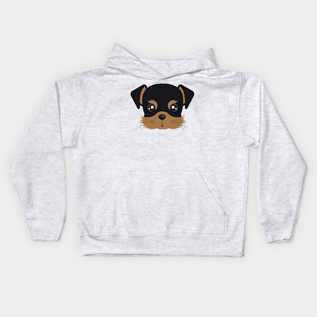 Terrier puppy: Black Kids Hoodie by TrendX